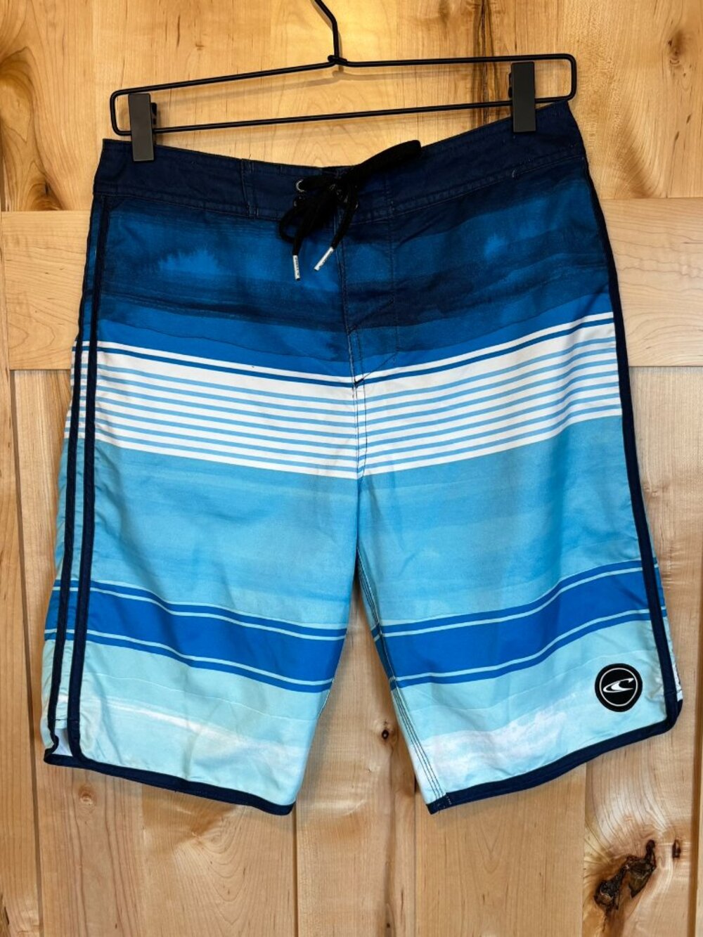 O'Neill Men's Board Shorts Swim Trunk 28 Blue White Stripes